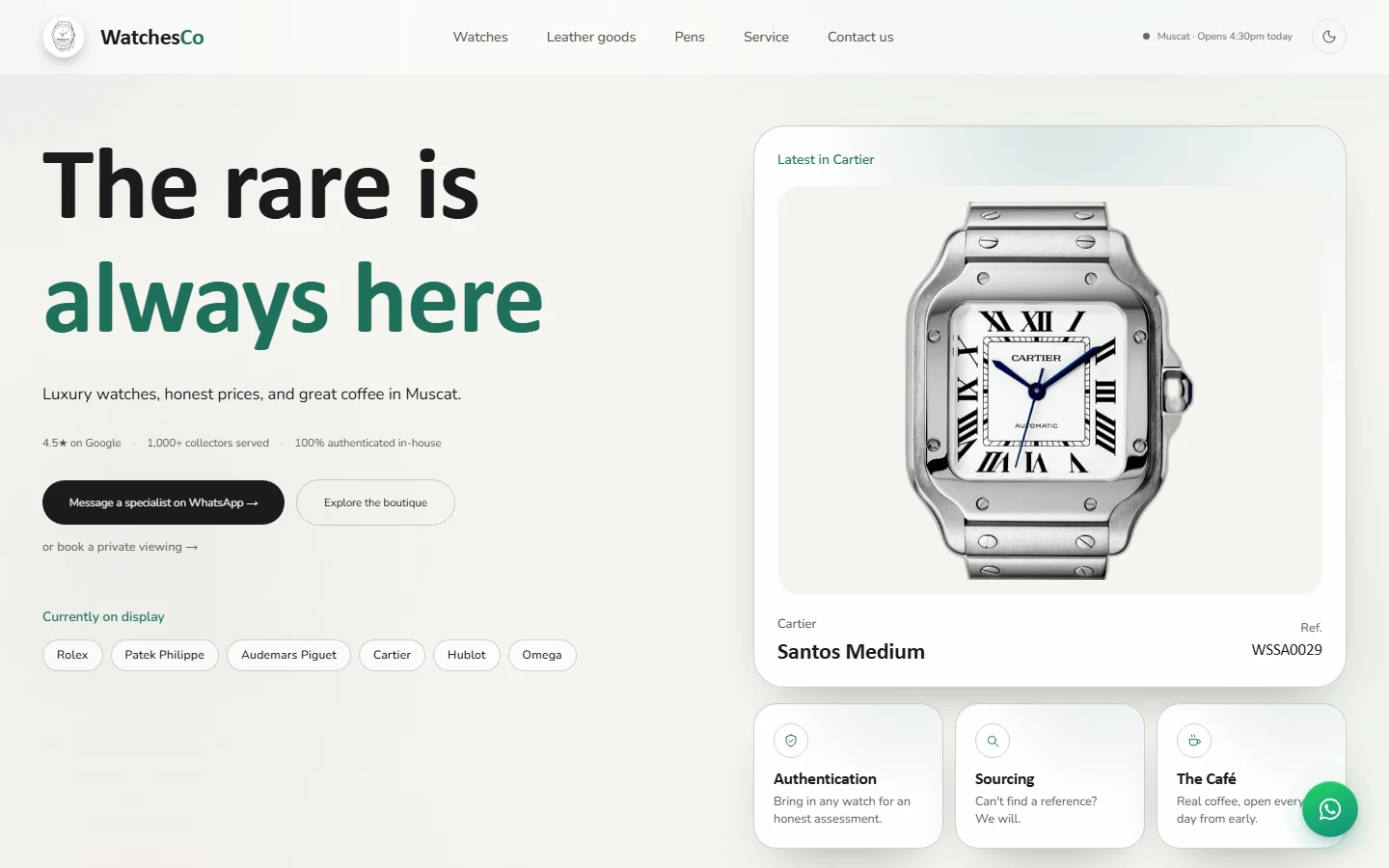 WatchesCo — live site built by Dhahir